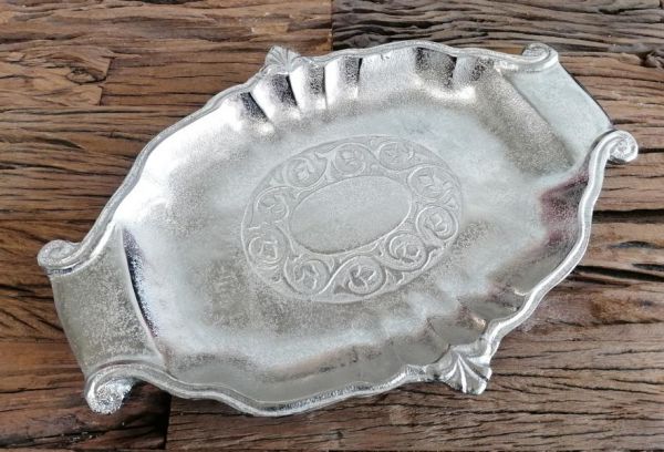 Schale Silber Ornamente 37 cm