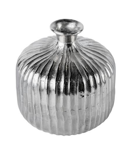 Vase Silber Rund aus Metall (Alumiinium)