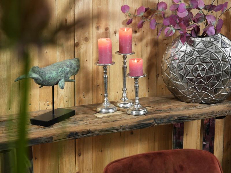 Kerzenständer 3er Set Silber 20, 25 und 29 cm online kaufen | Michael Noll | Kerzenständer