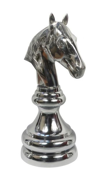 Schachfigur Pferd Silber 55 cm XXL